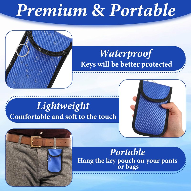 Gjinxi 2 Pcs Faraday Pouch for Car Keys, Faraday Key