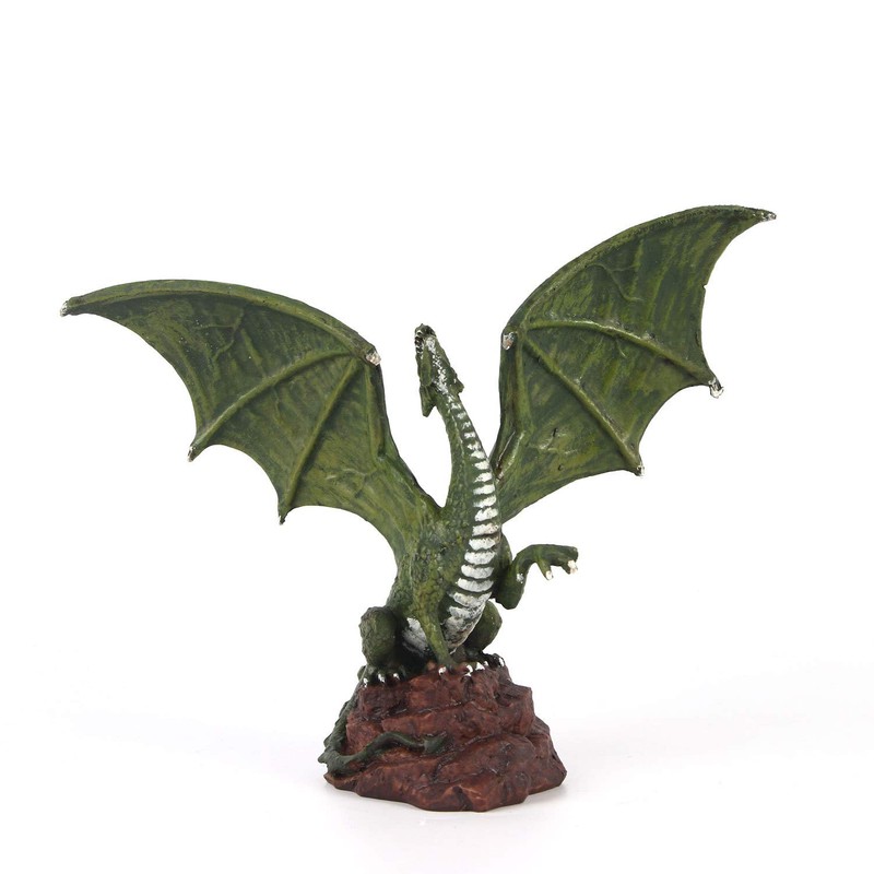 VOANZO Resin Green Dragon with Wings for Household Decoration Bar