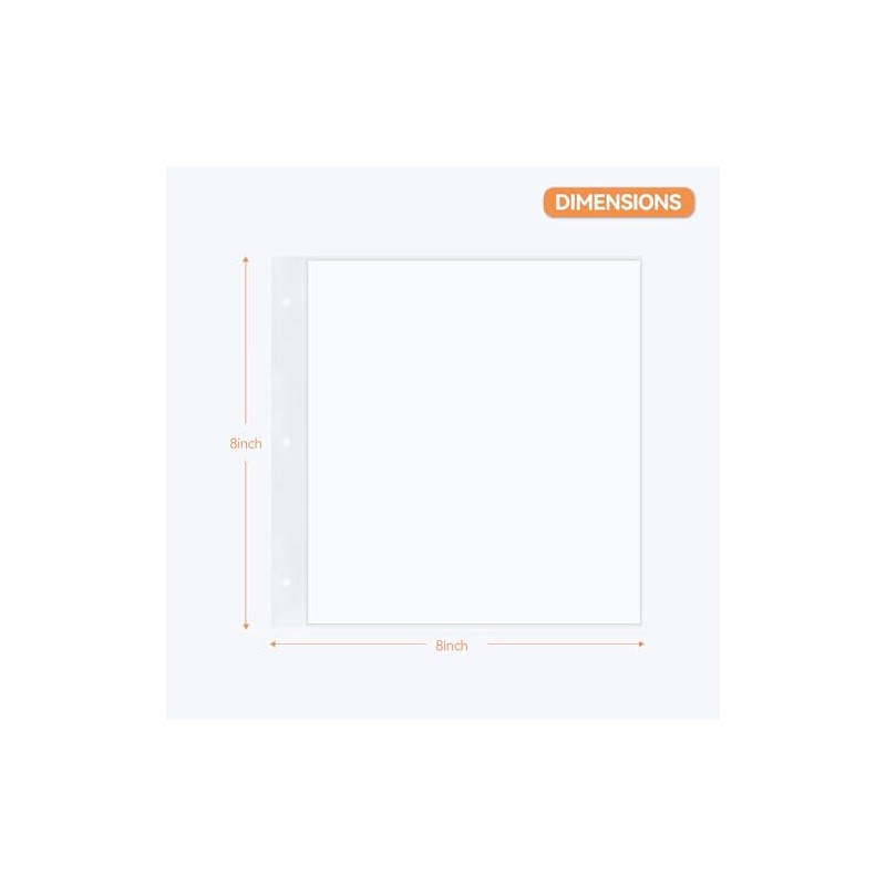 8x8 Scrapbook Album Refill Pages Set