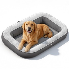 QPAU 36 in Inflatable Dog Bed for Home Travel and Outdoor, Pet Mattress for Small, Medium & Large Dogs (Pump Included