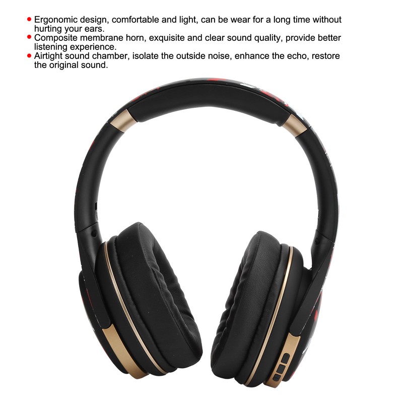 ELA1 Bluetooth 5.0 Wireless Motion Noise Cancelling Headset Graffiti Popular