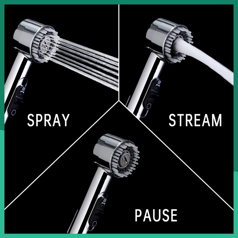 3 Mode Dog Shower Attachment, High Pressure Handheld Sprayer with