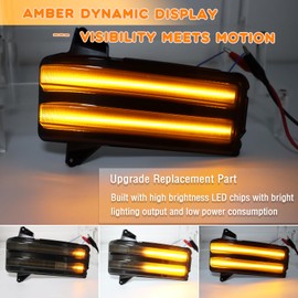 ZDEERAOTO LED Rear Side Mirror Light DRL Amber Sequential Turn Signal Lamp Feature Kit for 2020-2024 Chevy Silverado/GMC Sierra 2500 3500 Pickup Truck,Full LED Side Marker Mirror DRL Lamp,2pc (20-24)