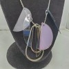 French connection windchime Necklace multicolor silver chain retail $58