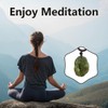 BOLFFU Moldavite Crystal Necklace,Raw Czech Meteorite Tektite Stone Healing Crystal