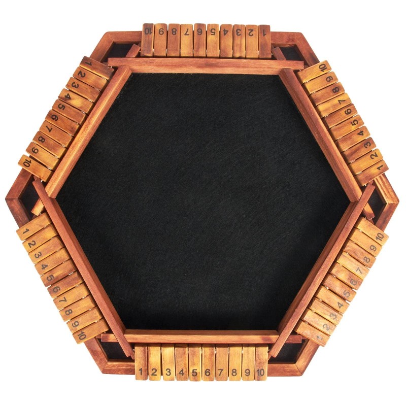 Amerous Upgraded 1-6 Players Shut The Box Dice Game Wooden