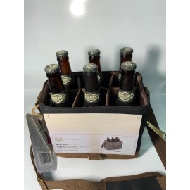 PICNIC TIME Insulated Canvas Beer/6-Pack Cooler Carrier