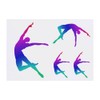 4 x 'Colourful Dancer' Temporary Tattoos - Water Resistant, Skin-Safe,