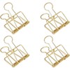 Golden Hollow Long Tail Wire Binder Clips, Paper Binder Large