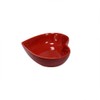 Albedel Red 6 pcs Heart Shaped Porcelain Soy Sauce Dish