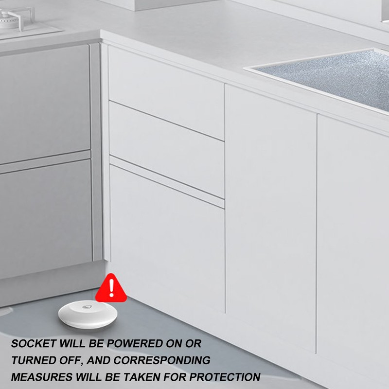 Wireless Water Leak Sensor IP66 Waterproof Low Battery Indication Smart