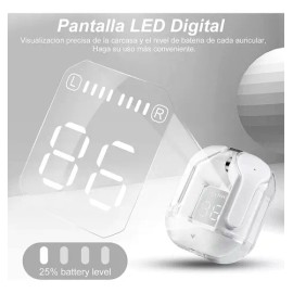 Audifonos Inálambricos In-ear Keluona Air31 T6 Verde Auriculares Con Luz Azul Led