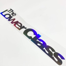 1A Style Sticker The Lower Class Oilslick Car Sticker Tuning Sticker Windscreen Neochrome (Hologram Stripes Silver, 40 cm)