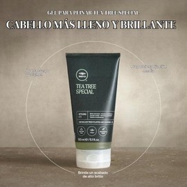 Tea Tree Styling Gel, Fijación Media, Acabado de Alto Brillo, Para Todo Tipo de Cabello, 75 ml