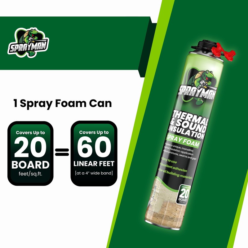Sprayman Spray Foam Insulation (120 Sq.Ft.) - Closed Cell Polyurethane