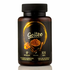 Cápsulas de Golden Milk Goltee, 60 cápsulas de 450 mg cada una. Ingredientes naturales