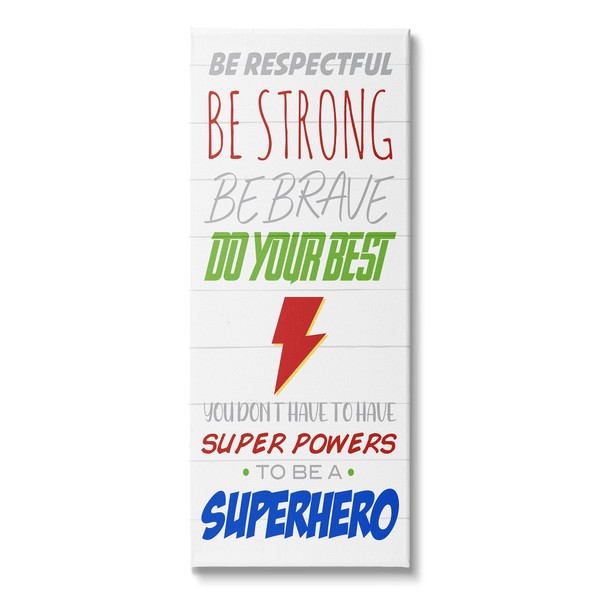 Stupell Industries Everyday Kids Superhero Phrase Do Your Best Motivation,