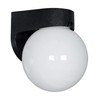Sunset Lighting F4308-31 Outdoor Wall Sconce with Opal Glass, Black