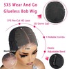 Wear and Go Glueless Wigs Human Hair Pre Plucked Deep