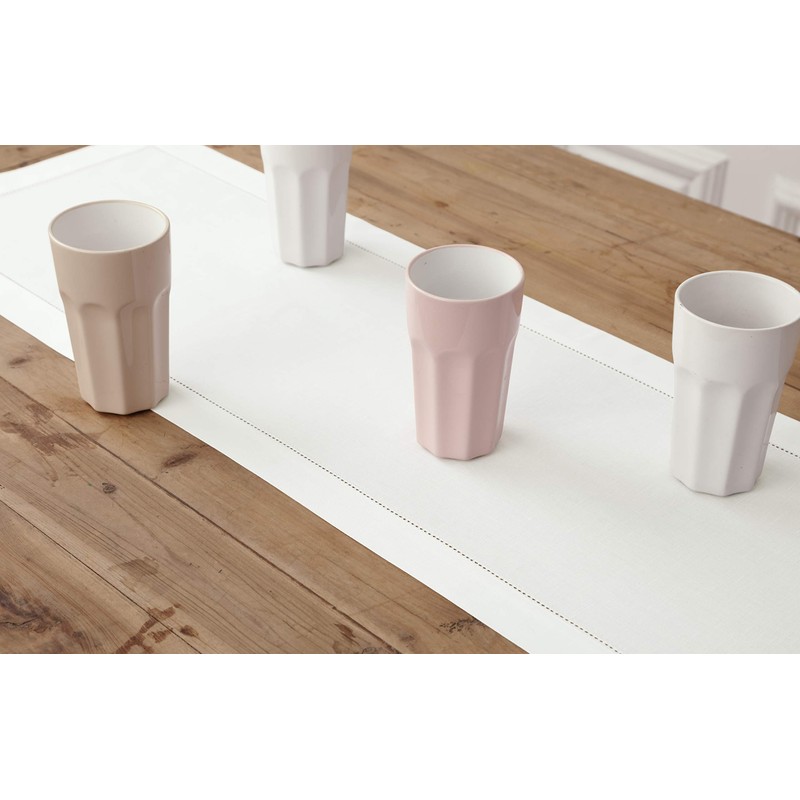 Solino Home Hemstitch Cotton Linen Table Runner – 14 x