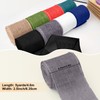 Mlurcu Burlap Wired Ribbon 2-1/2 Inch Wide - 8 Rolls