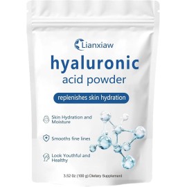 Hyaluronic Acid Powder - Skin Hydration & Anti-Aging Care Formula,  100Gram