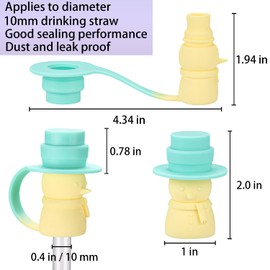 4pack Silicone Straw Lids for Owala Triple Layer Insulated Travel Tumbler 24oz/40oz,straw cover for 3.5-0.4 in straw，Dust，Leak-proof,100% food safe silicone