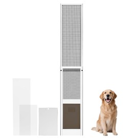 FAMIGRO Dog Door for Sliding Glass Door Insert, Height Adjustable from 44" to 84"