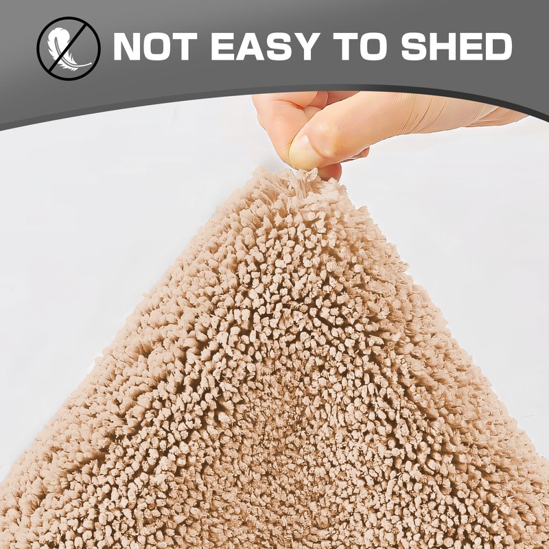 wyewye Microfibre Bath Mat, Toilet Mat, 2cm Super Thick Bath