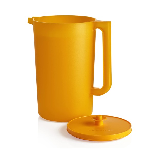 Tupperware Brand Impressions Classic Sheer Pitcher with Lid, Papaya -