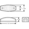 Optronics MCL13AS LED Marker/Clearance Light, Amber