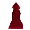 Lashuma Embroidered Hand Towel Red Ruby with Monogram, Terry Towelling