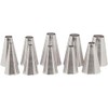 Ateco 810 - 10 Piece Plain Tube Set, Stainless Steel