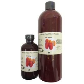 OliveNation Georgia Peach Flavor Fountain, Sugar Free, Water Soluble Beverage Flavoring for Ice Cream, Soda, Baked Goods, Non-GMO, Gluten Free, Kosher