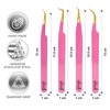 SIVOTE Pinzas De Pestañas Con Punta De Fibra Para Extensiones