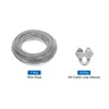 sourcing map 2mm (1/16 inch) Clear Vinyl Coated Wire Rope,