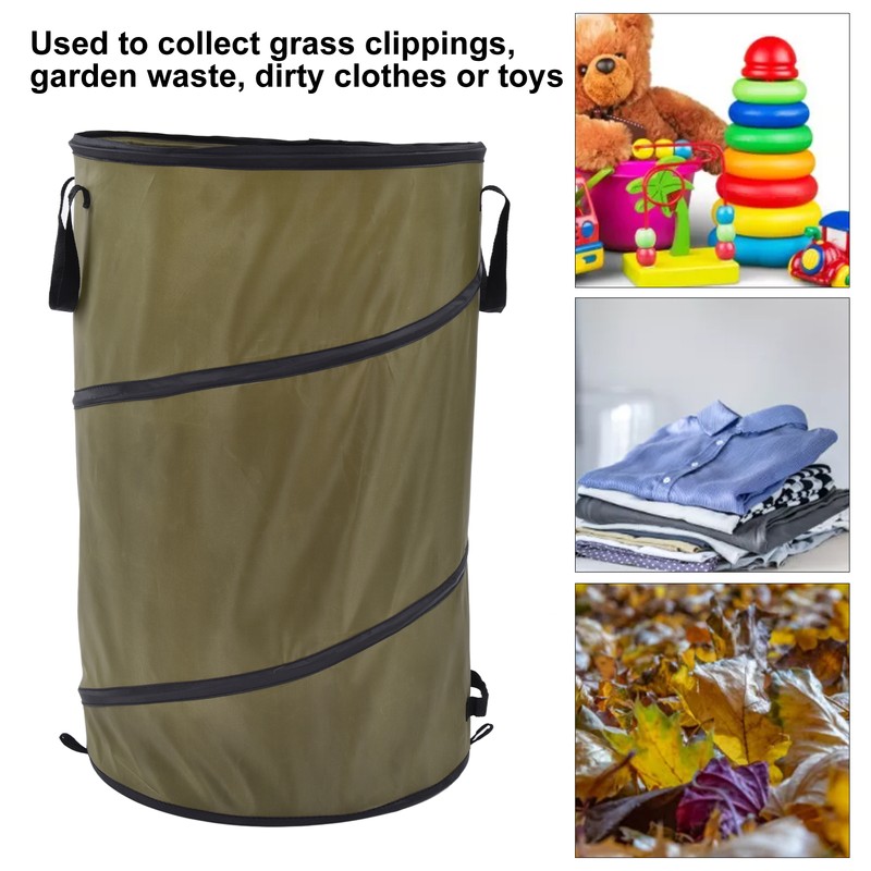 113L Collapsible Trash Can 30 Gallon Recycling Large Leaf Garbage