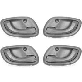 Lcyolada 4Pcs Interior Door Handles Left Driver Right Passenger Side for Chevy Tracker 1999 2000 2001 2002 2003 2004, Suzuki Vitara 99-05 Suzuki Grand Vitara 95-02 Suzuki Esteem,Gray