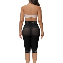 SHAPSHE Shapewear Leggings for Women Tummy Control High Waisted Butt Lifter Thigh Shaper Panty Seamless High Compression Shapewear for Women with Hook and Eyes Black