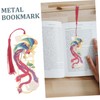 Operitacx Chinese Retro Dragon Phoenix Metal Bookmarks Small Creative Book