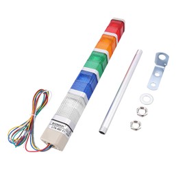 Baomain Industrial LED Signal Light Continuous Square Red Yellow Green Blue White Signal Tower Stack Lights LTA-402T5 (110, Volts (AC))