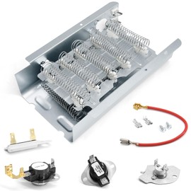 Hiorucet 279838 Dryer Heating Element for Whirlpool Kenmore Roper Maytag KitchenAid Crosley Estate Amana, 3392519 3977393 Dryer Thermal Fuse 3977767 High Limit Thermostat 3387134 Cycling Thermostat