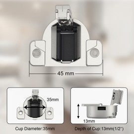 Replacement for Blum 33.3600,Compact 33 Screw on 110 Degree Opening Face Frame Cabinet Hinges,Cabinet Door Hinges,Replace Original Blum Hinges(with Screws, Mounting Plate Not Included) (4 Pack)
