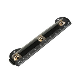 Perforadora de papel tamaño A4 de 3 agujeros (capacidad de 5 hojas) con regla integrada de 276 x 54 x 12 mm