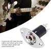 Metal Electric Guitar Jack Plate, Noise Reduction Oval Shaped Output