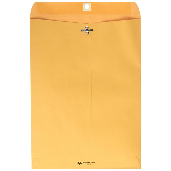 Quality Park Clasp 9" x 12" 28 lb Brown Kraft