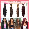99J Burgundy Human Braiding Hair For Boho Braids 100g Deep