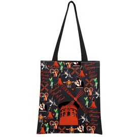 CMNIM MR Musical Merch Windmill Tote Bag M-Ulin R-Uge Paris Broadway Musical Shoulder Satine & Christian Fans Themed Gift (Freedom Beauty Love Trust TE)