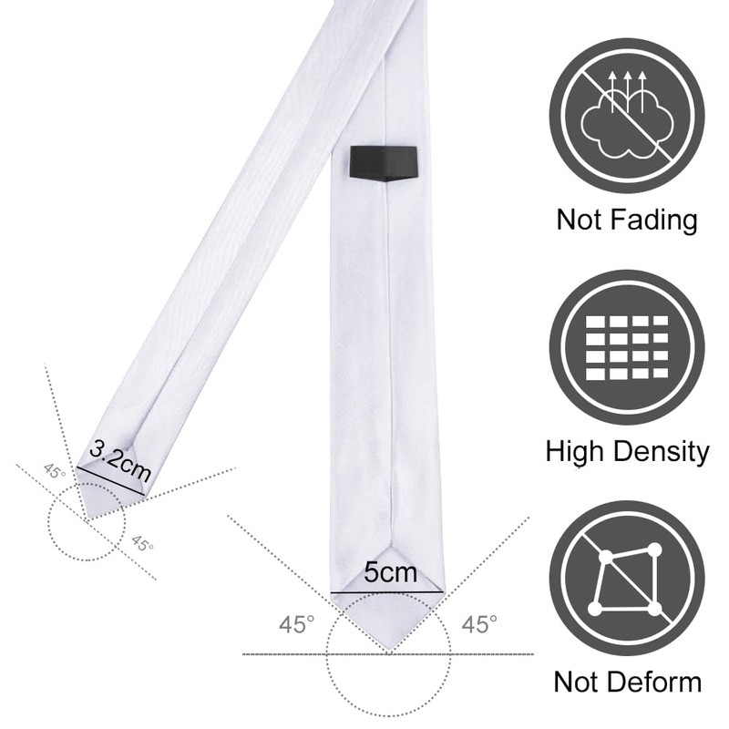 URAQT Men's Ties, Satin Elegant Tie 5 cm for Men,