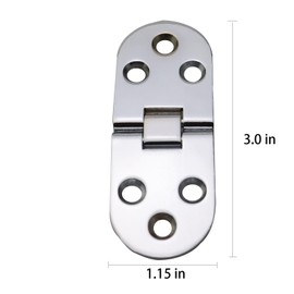 ZHYOHEN 4PCS Silver Tray Hinges Heavy Duty Folding Flap Hinge Butler Tray Hinge Sewing Machine Table Alloy Hinge with Screws for Folding Table Sewing Machine Table Furniture Accessory 3.12x1.16inch